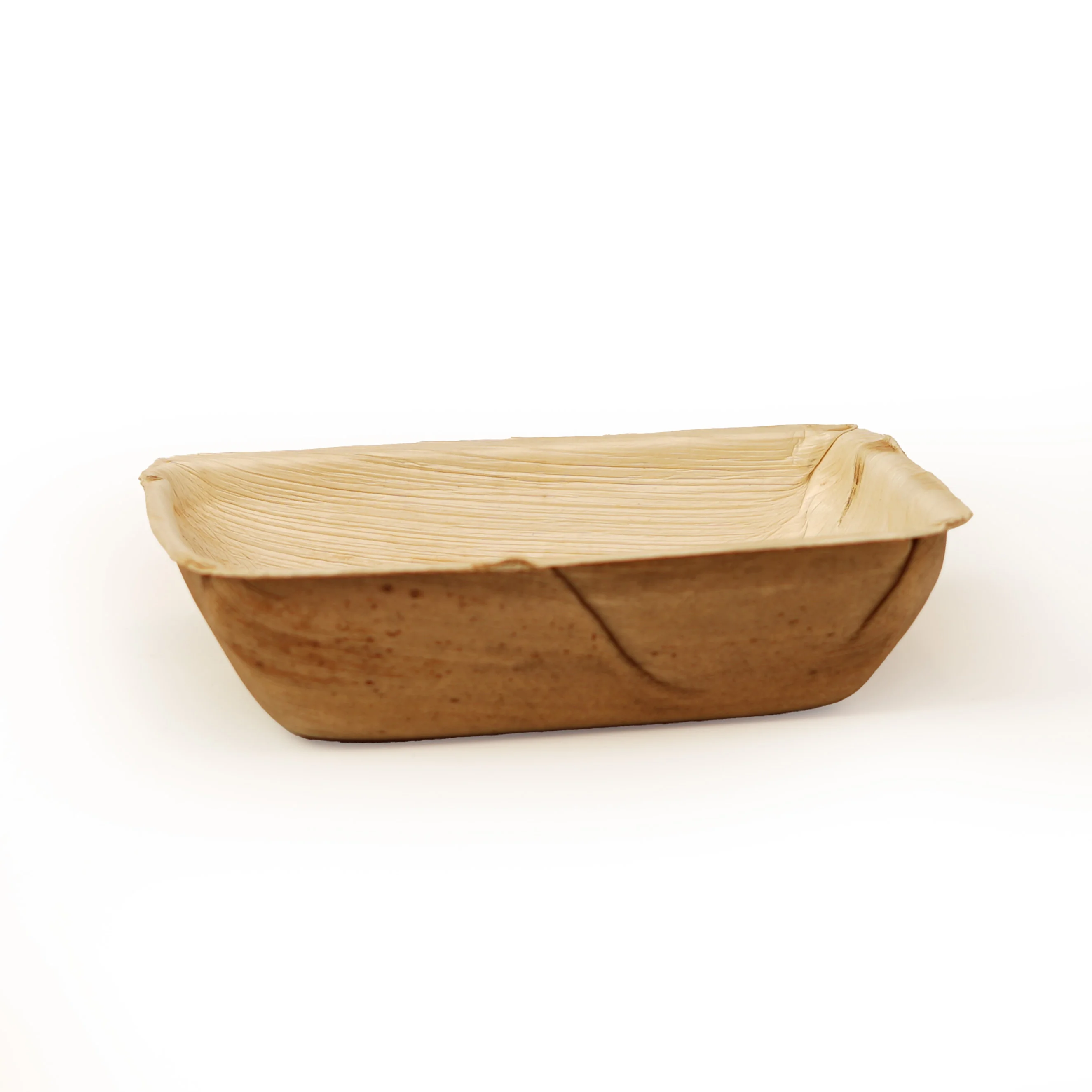 Natural 100% Compostable Areca Palm Leaf Rectangular Serving Bowl