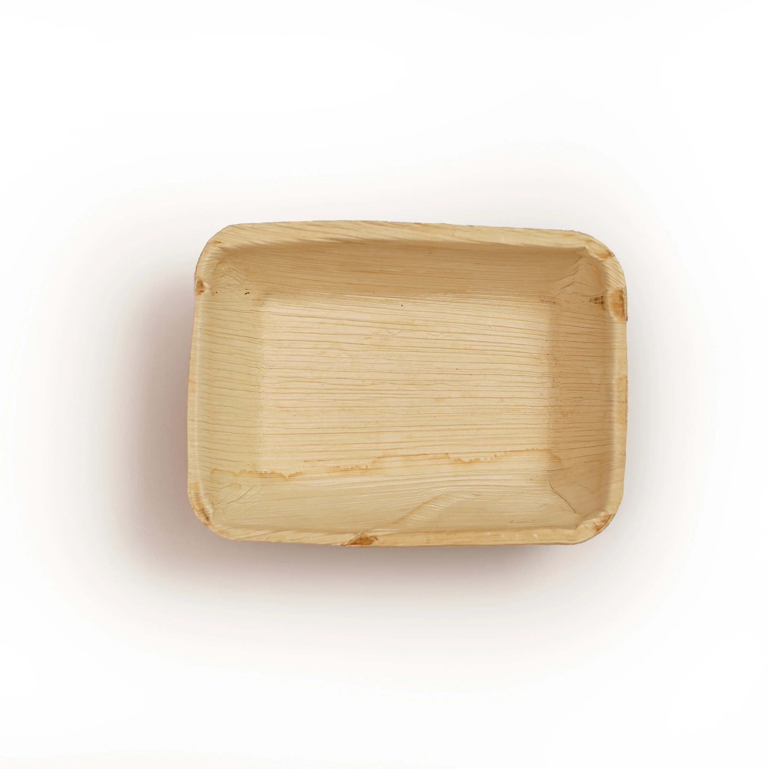 Natural 100% Compostable Areca Palm Leaf Rectangular Serving Bowl - Thumbnail 2
