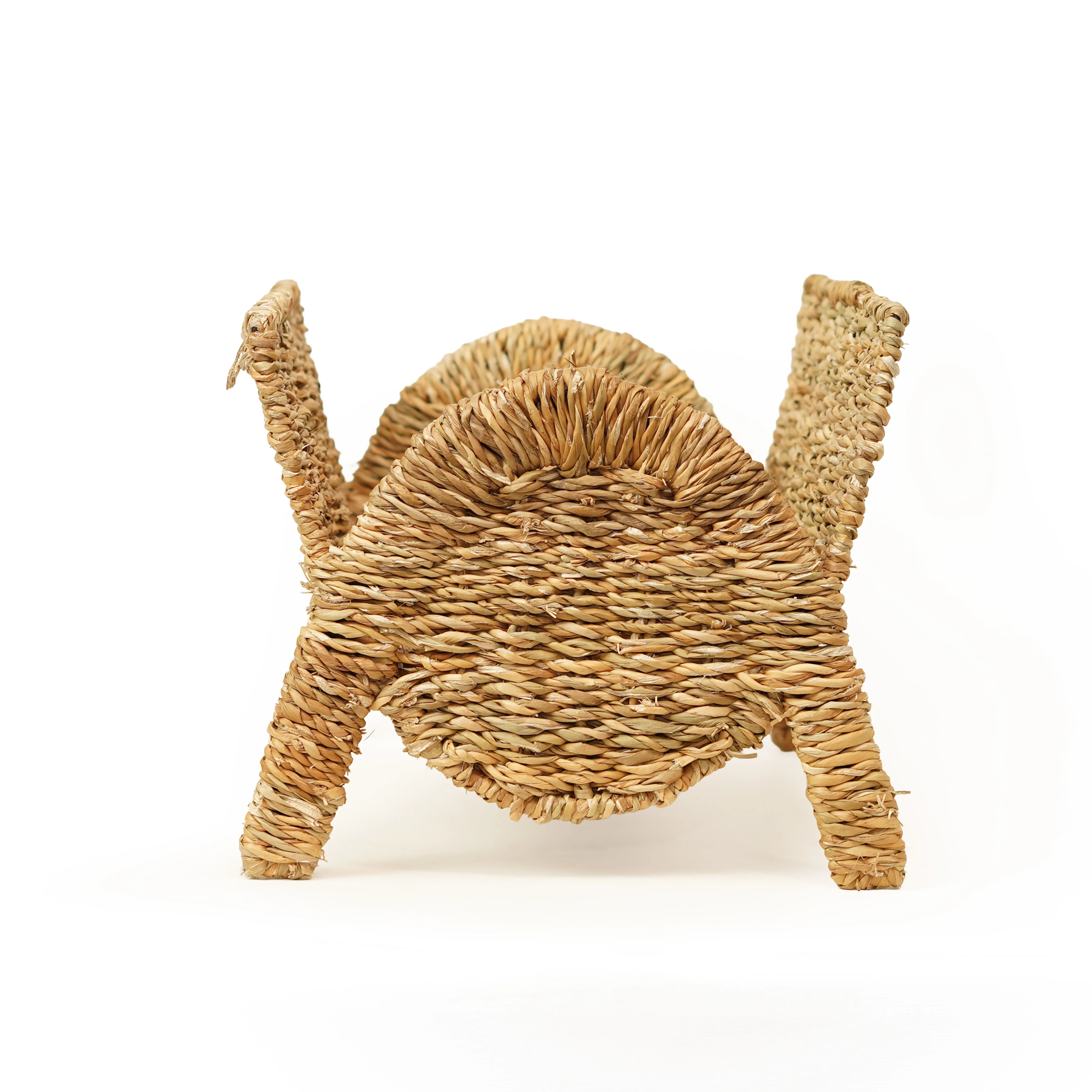 Handcrafted Eco-Friendly Natural Seagrass Magazine Rack | Freestanding Desktop Book & - Thumbnail 2