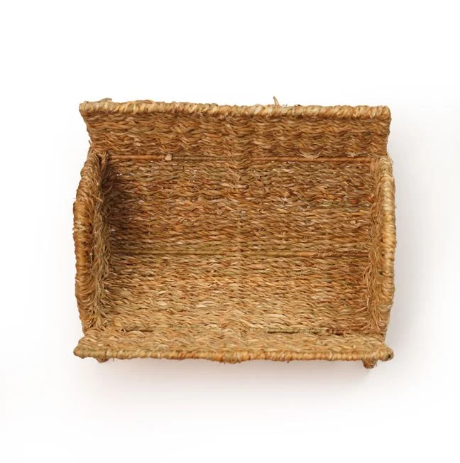 Handcrafted Eco-Friendly Natural Seagrass Magazine Rack | Freestanding Desktop Book & - Thumbnail 3
