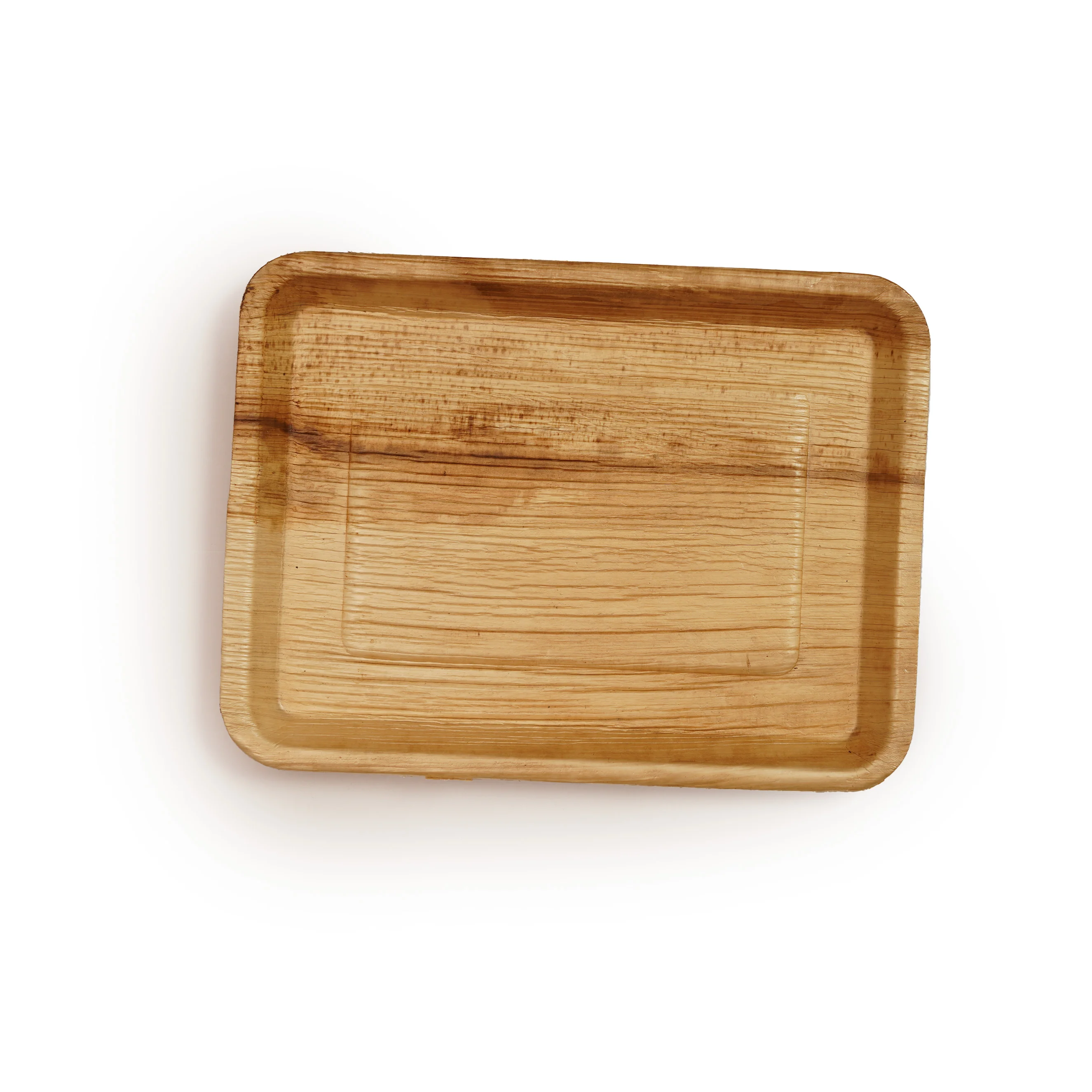 Eco-Friendly Disposable Areca Palm Leaf Rectangular Tray Set (Set of 3) - Thumbnail 2
