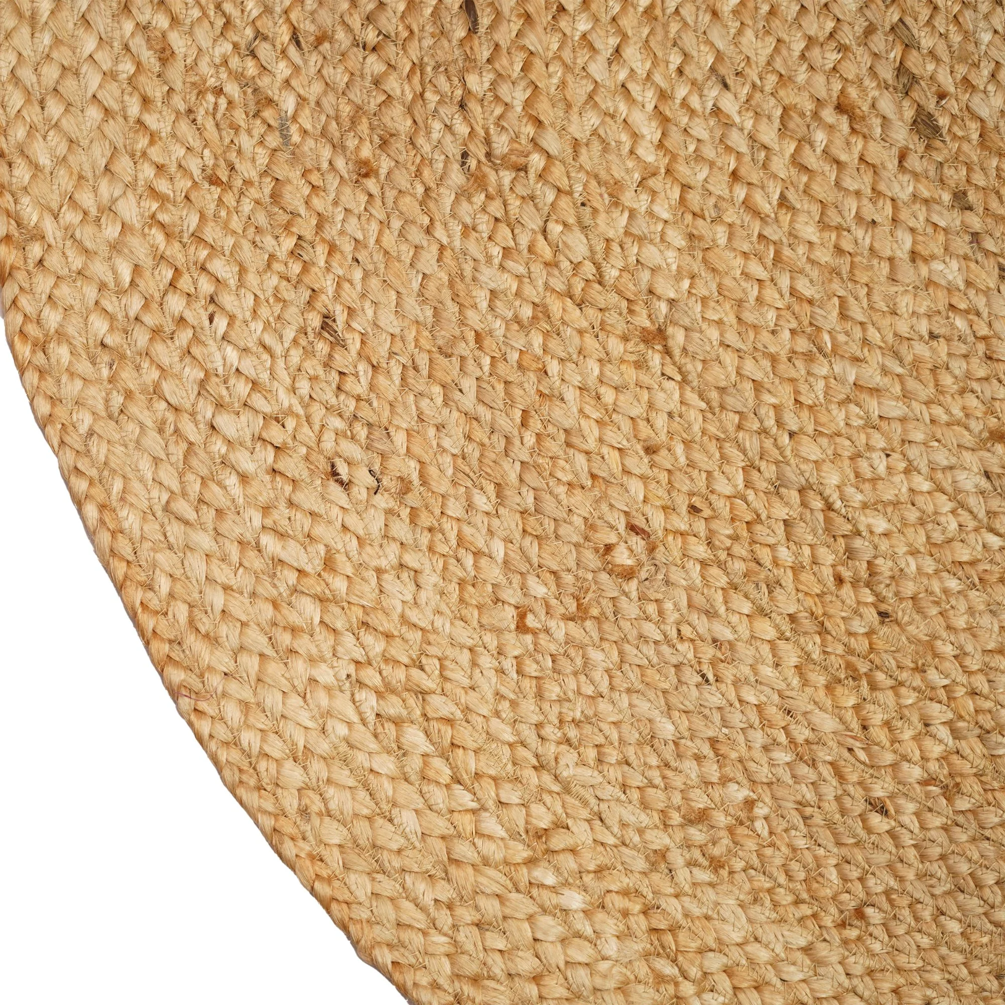 Handmade Natural Jute Round Area Rug (3 Feet / 90 cm) - Thumbnail 2