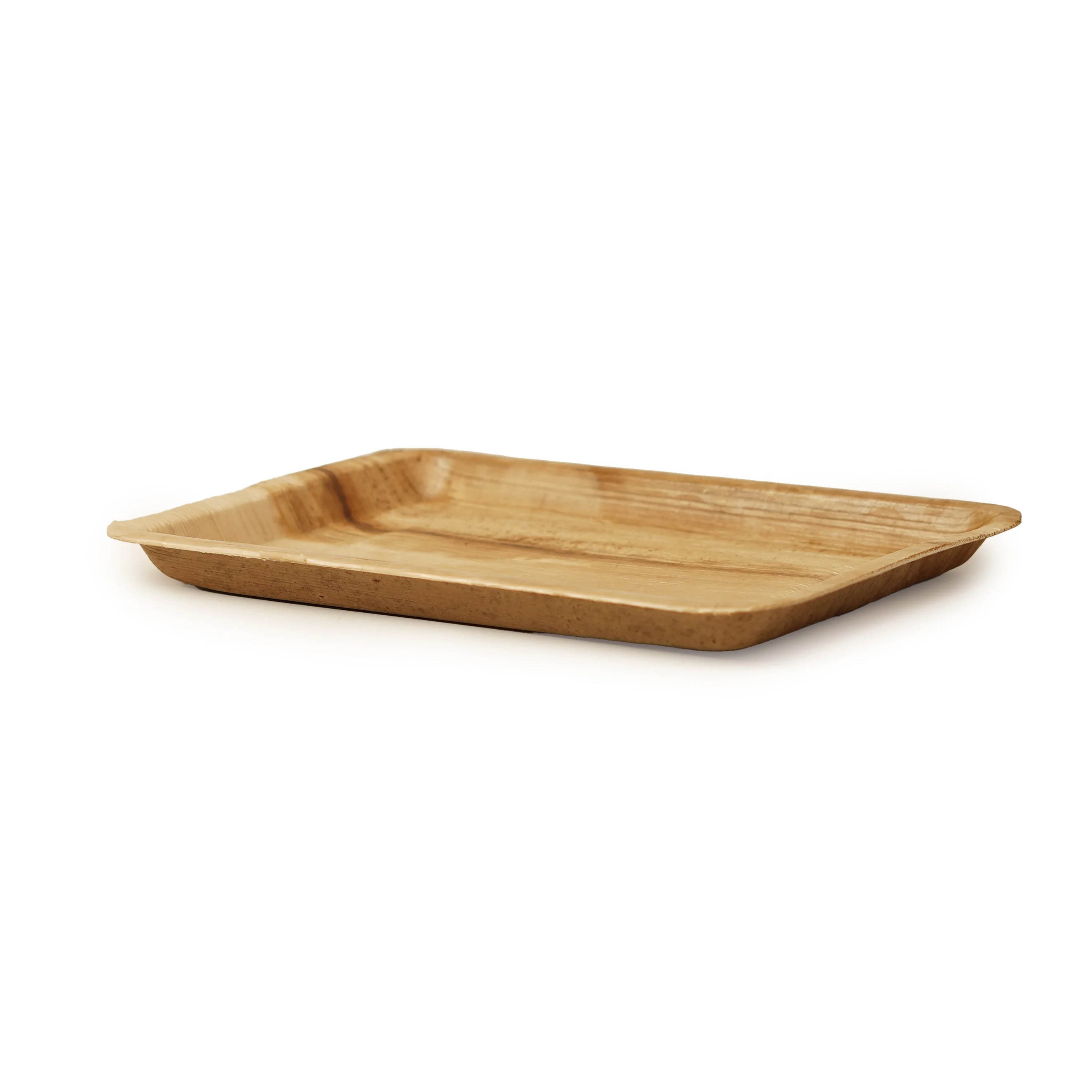 Eco-Friendly Disposable Areca Palm Leaf Rectangular Tray Set (Set of 3) - Thumbnail 3