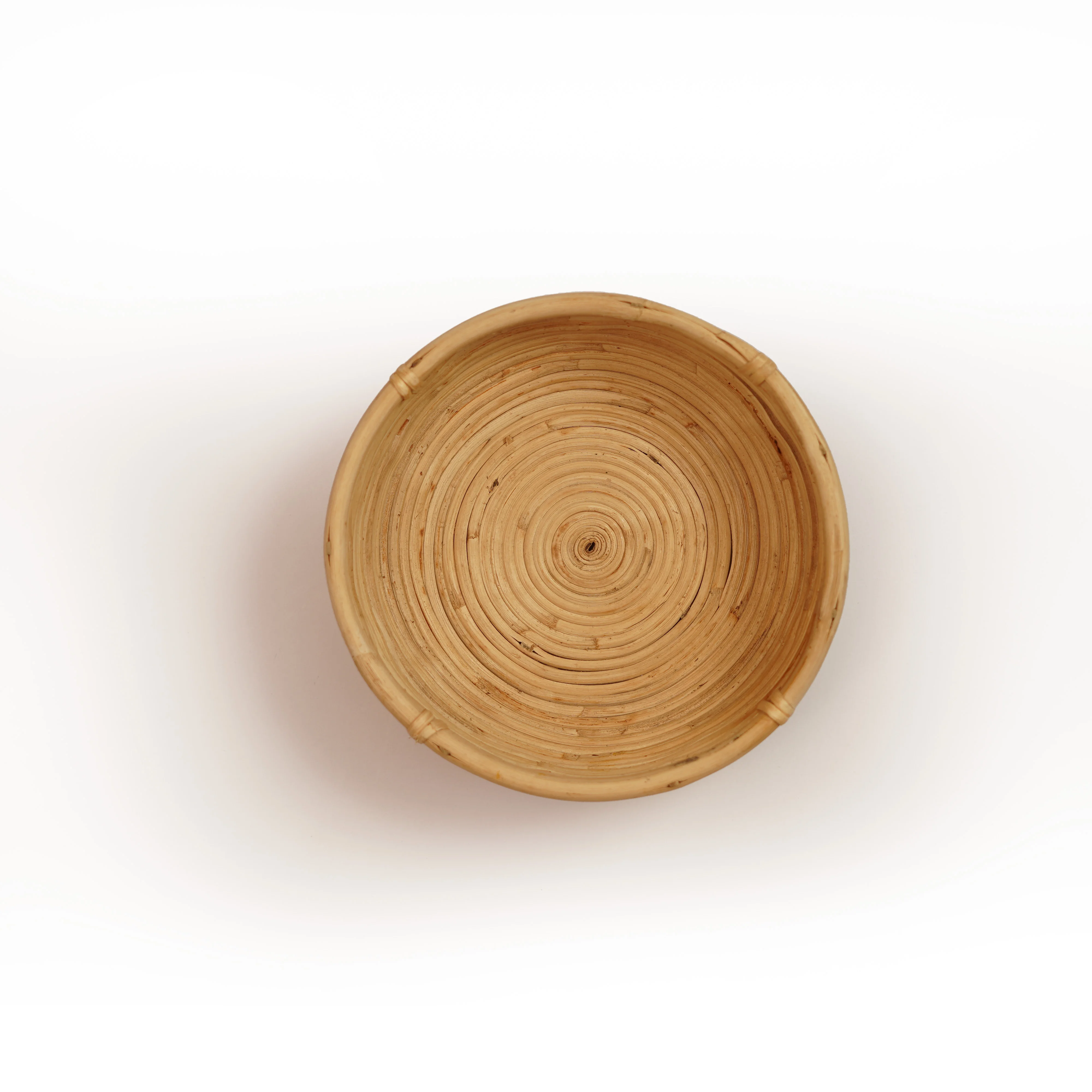 Handcrafted Natural Cane & Rattan Round Fruit Serving Bowl Basket - Set of 3 - Thumbnail 4