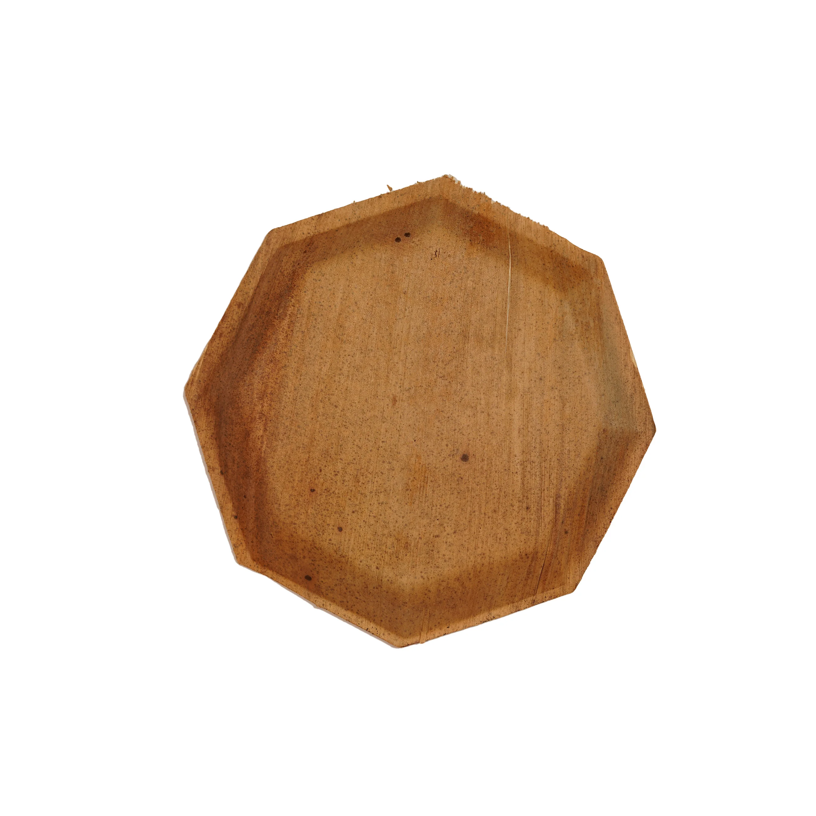 Eco-Friendly Disposable Areca Palm Leaf Hexagon Plate - Thumbnail 3