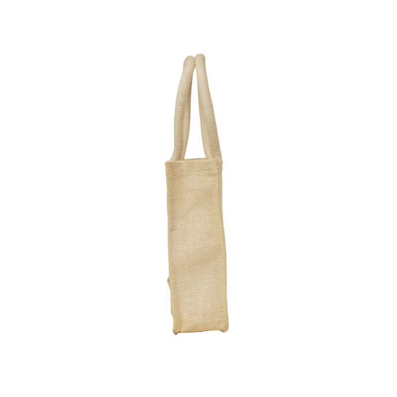 Eco-Friendly Natural Jute 2 Bottle Wine Carrier Bag with Mesh Window