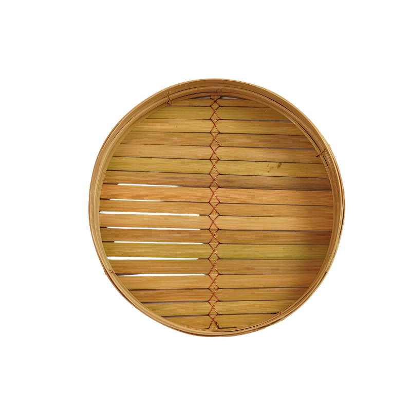 Handcrafted 2-Tier Bamboo Steamer Basket with Lid (8-Inch)