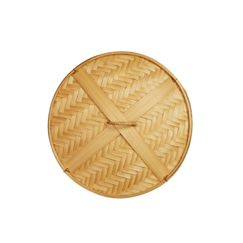 Handcrafted 2-Tier Bamboo Steamer Basket with Lid (8-Inch)