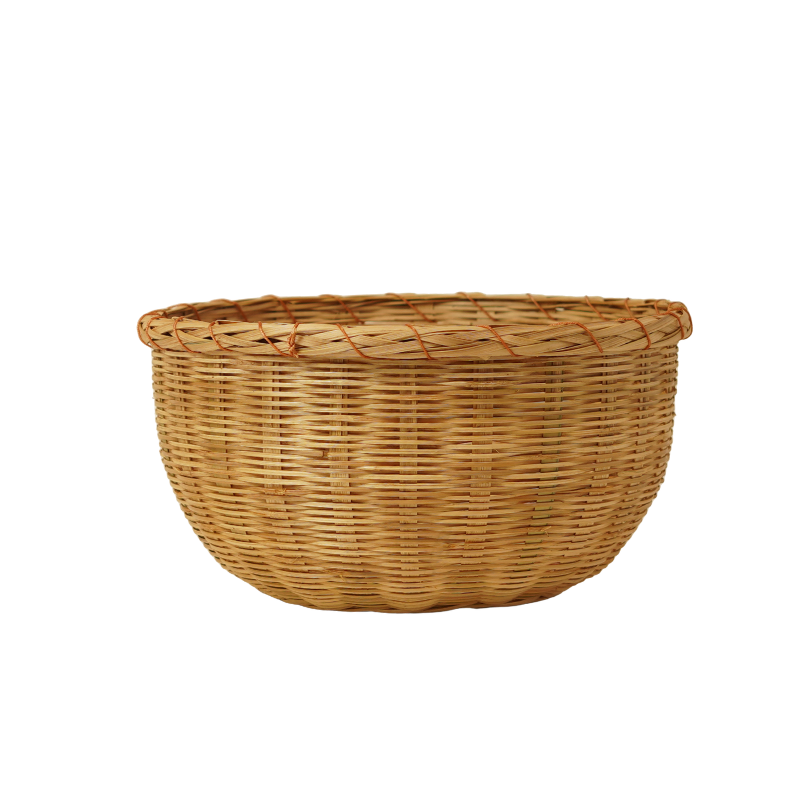 Handcrafted Bamboo Fruit & Serving Basket Set (Set of 2)